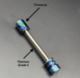 Titanium Timascus EDC Bead Holder – Handmade Lanyard