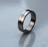 Handmade Titanium Ring: Minimalist Brushed Wedding Band