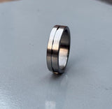 Handmade Titanium Ring: Minimalist Brushed Wedding Band