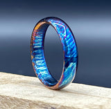 Colorful Titanium Ring: Flamed Anodized Wedding Band