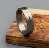 Handmade Titanium Ring: Minimalist Matte Wedding Band