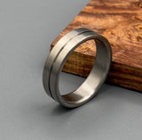 Handmade Titanium Ring: Minimalist Matte Wedding Band