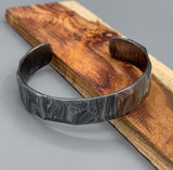 Hand Forged Damascus Steel Cuff Bracelet: Viking Style