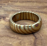 Handcrafted Domed Mokume Gane Ring: Copper, Brass & Silver Nickel