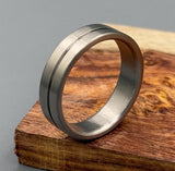 Handmade Titanium Ring: Minimalist Matte Wedding Band
