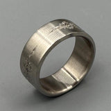 Minimalist Titanium Ring: Custom Engraved Brushed Wedding Band