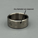 Minimalist Titanium Ring: Custom Engraved Brushed Wedding Band