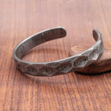 Hand Forged Damascus Steel Bangle: Diamond Cut Viking Cuff Bracelet