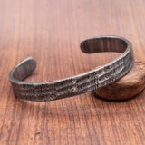 Hand Forged Damascus Steel Cuff Bracelet: Viking Style Jewelry