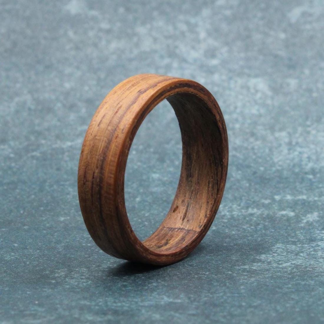 Rosewood Ring: Minimalist Bentwood Wedding Band