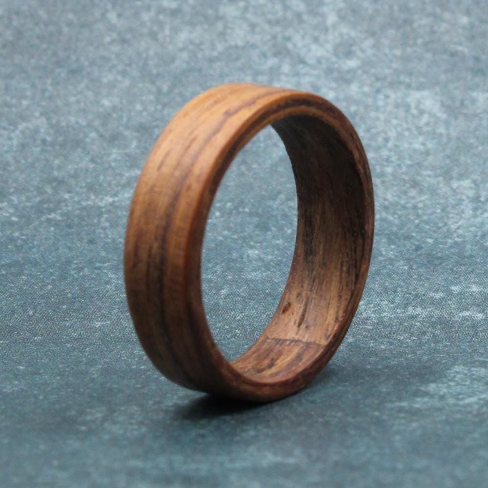 Rosewood Ring: Minimalist Bentwood Wedding Band