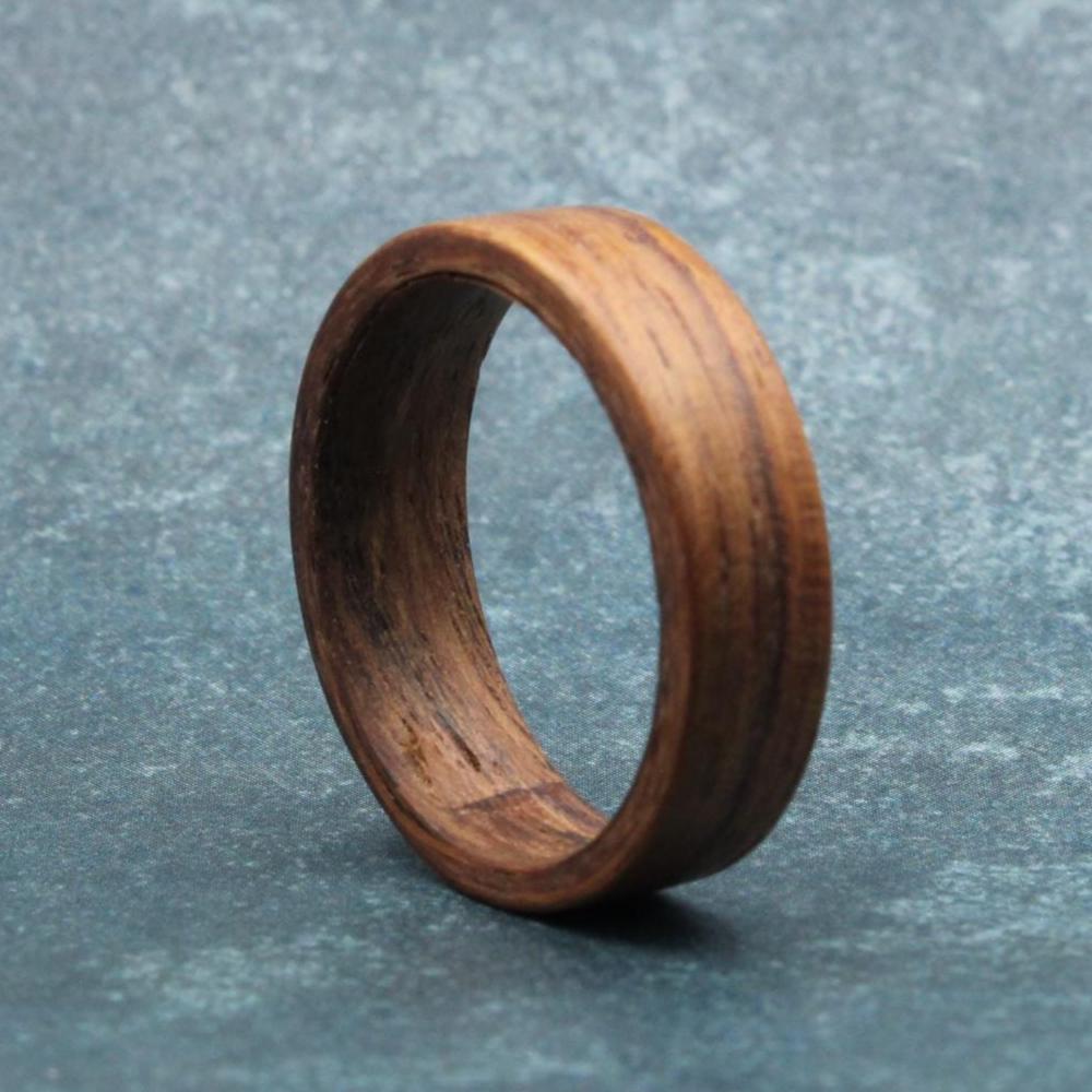 Rosewood Ring: Minimalist Bentwood Wedding Band