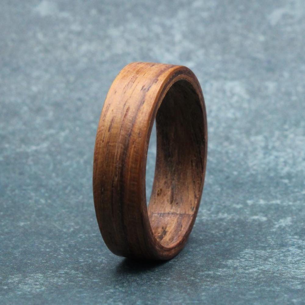 Rosewood Ring: Minimalist Bentwood Wedding Band
