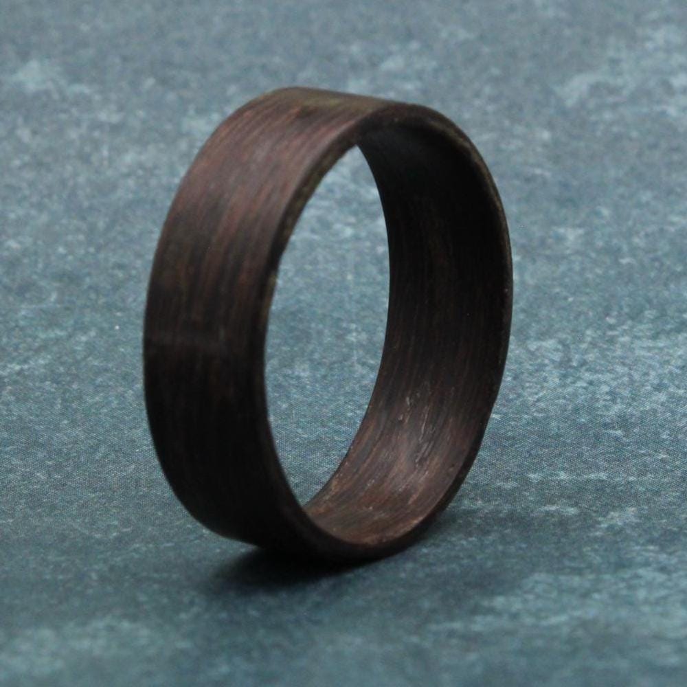 Ironwood Bentwood Ring: Natural Wood Wedding Band, Handmade in USA