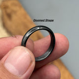 Brushed Domed Zirconium Wedding Band: 8mm Men's Ring, Free Engraving