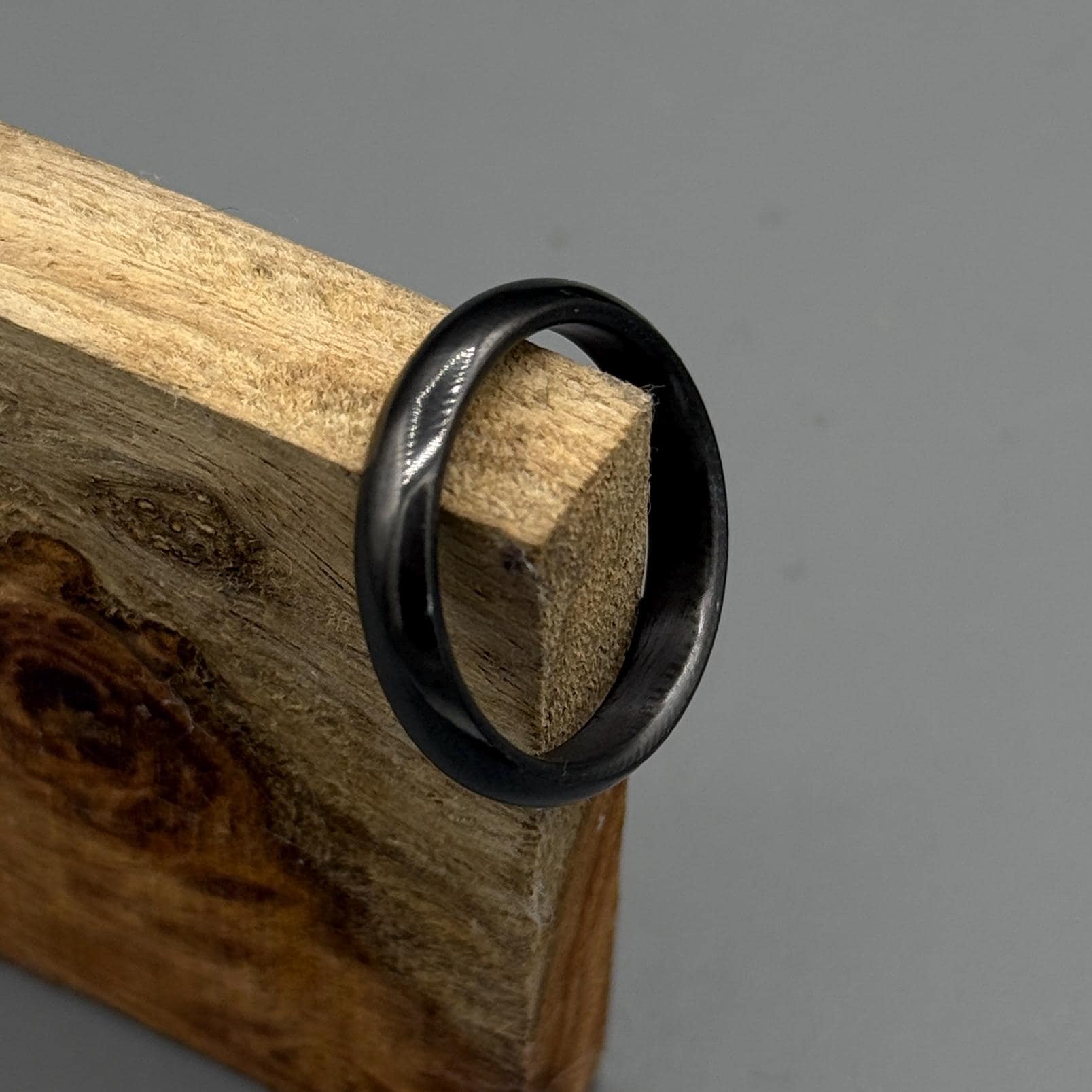Brushed Domed Zirconium Wedding Band: 8mm Men's Ring, Free Engraving