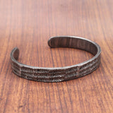Hand Forged Damascus Steel Cuff Bracelet: Viking Style Jewelry