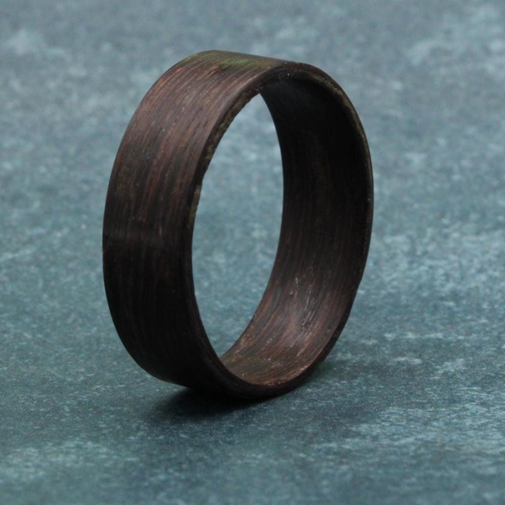 Ironwood Bentwood Ring: Natural Wood Wedding Band, Handmade in USA