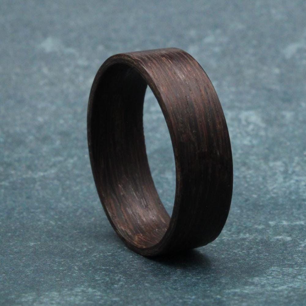 Ironwood Bentwood Ring: Natural Wood Wedding Band, Handmade in USA