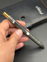 Hand Forged Damascus Steel Ballpoint Pen: Personalized Retirement Gift