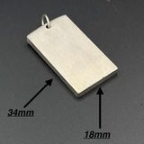 Raw Titanium Pendant: Engraved Mens Jewelry - Birthday Gift