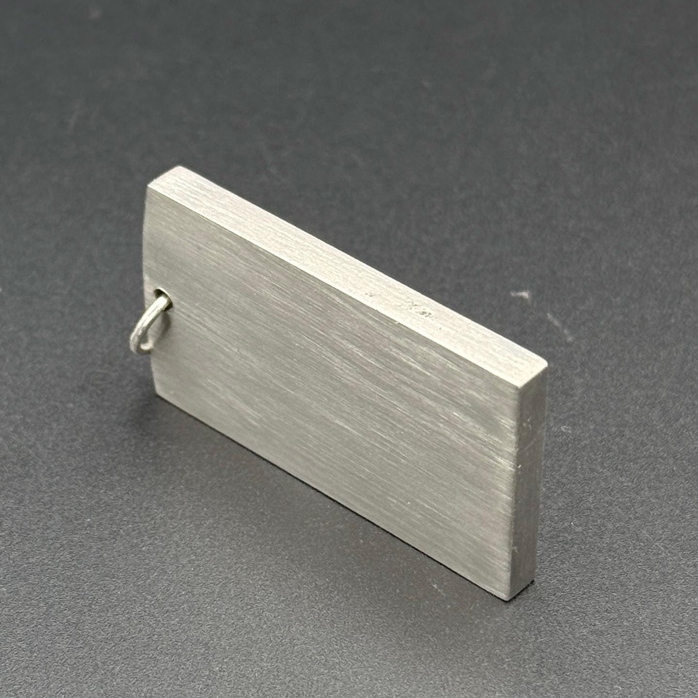 Raw Titanium Pendant: Engraved Mens Jewelry - Birthday Gift