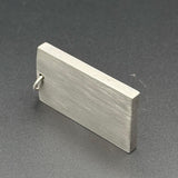 Raw Titanium Pendant: Engraved Mens Jewelry - Birthday Gift