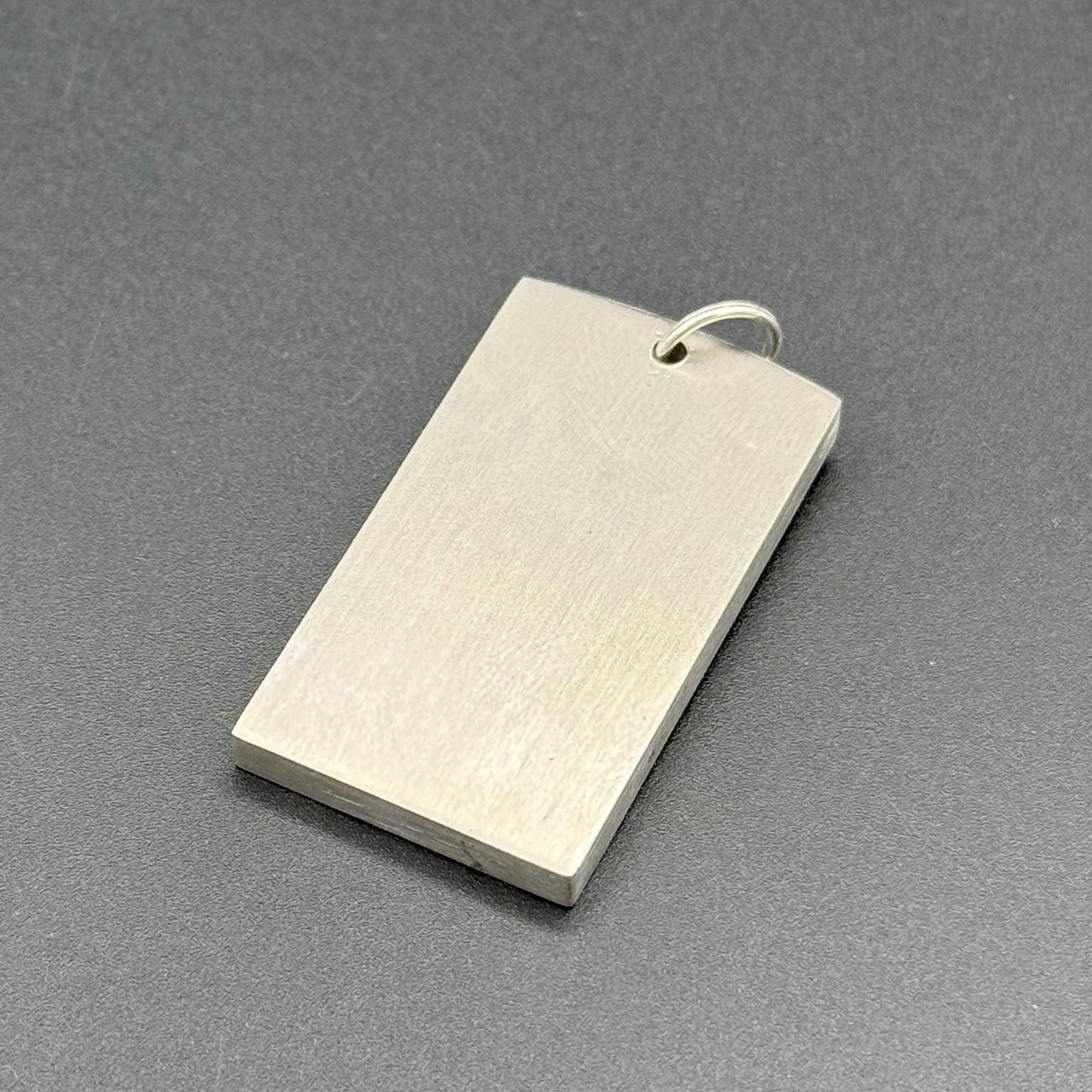 Raw Titanium Pendant: Engraved Mens Jewelry - Birthday Gift