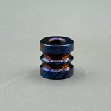 Timascus Paracord Lanyard Bead: Handmade Damascus Titanium Pendant