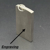Raw Titanium Pendant: Engraved Mens Jewelry - Birthday Gift