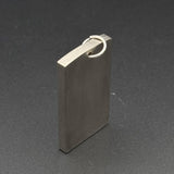 Raw Titanium Pendant: Engraved Mens Jewelry - Birthday Gift