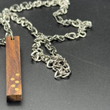 Handcrafted Wood &amp; Silver Necklace - 5th Anniversary Gift for Wife