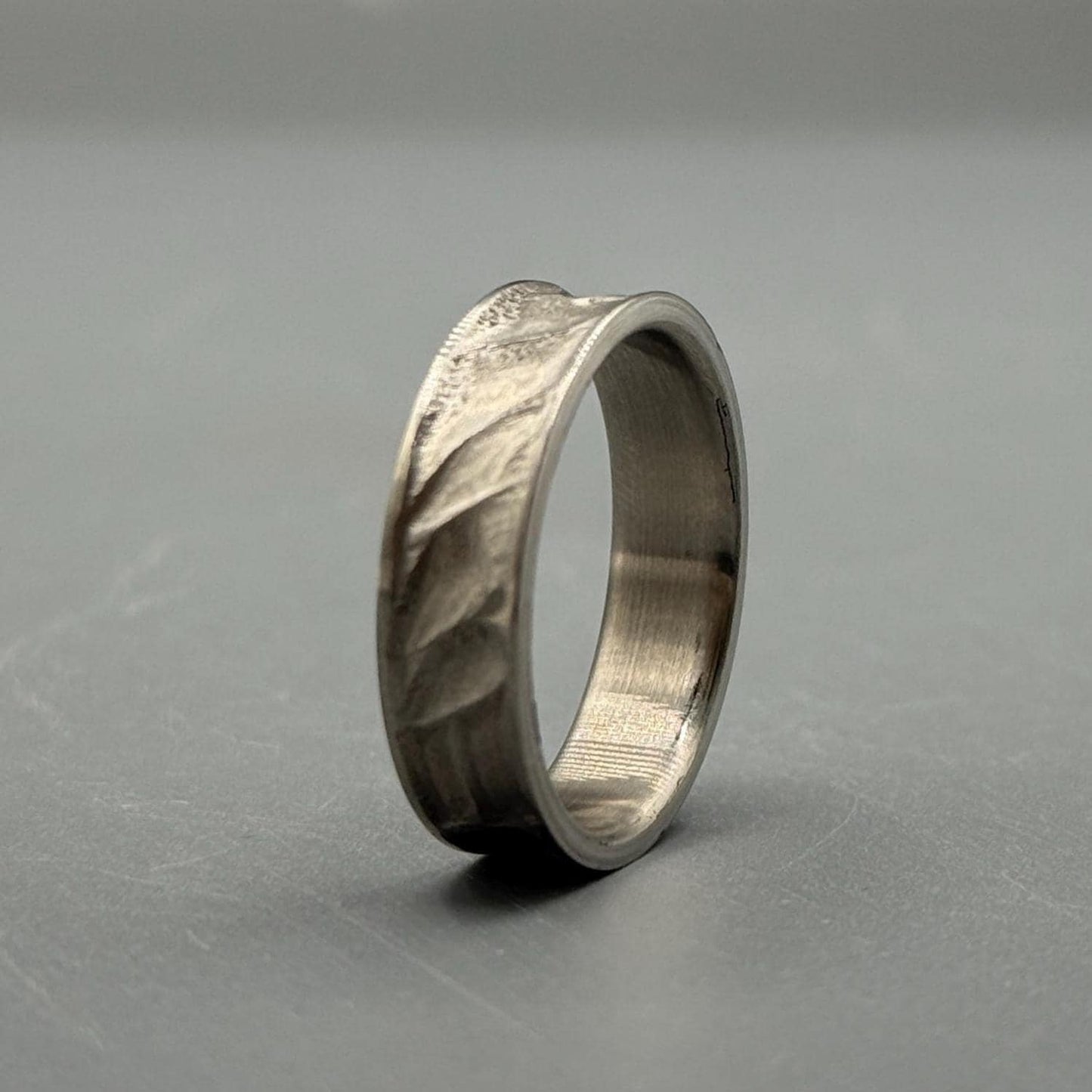 Custom Engraved Titanium Ring: Minimalist Wedding Band, Handcrafted