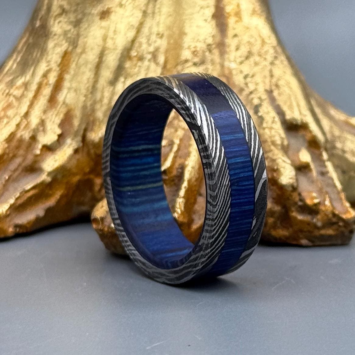 The Matlo: Hand-Forged Viking Damascus Steel Ring