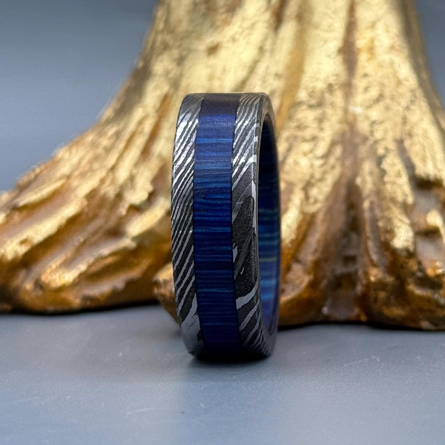 The Matlo: Hand-Forged Viking Damascus Steel Ring