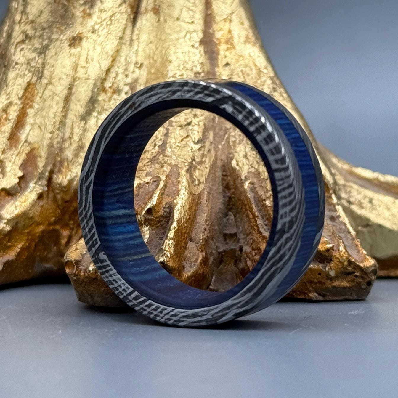 The Matlo: Hand-Forged Viking Damascus Steel Ring
