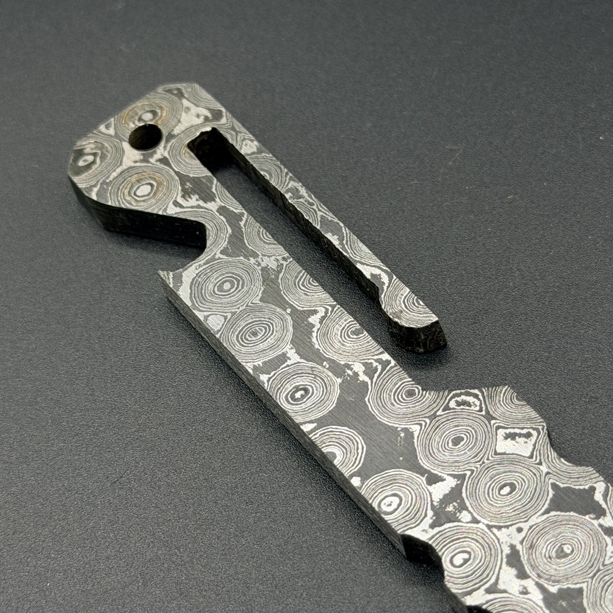 Damascus Steel EDC Prybar, Camping Ti Multi-tool,