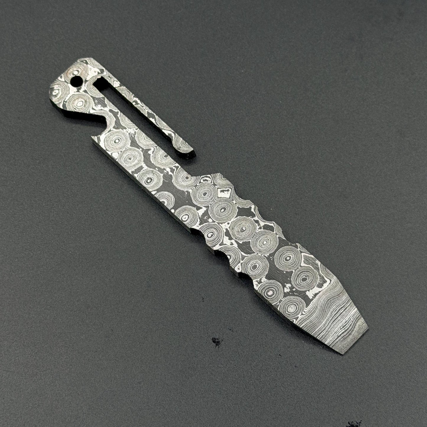 Damascus Steel EDC Prybar, Camping Ti Multi-tool,