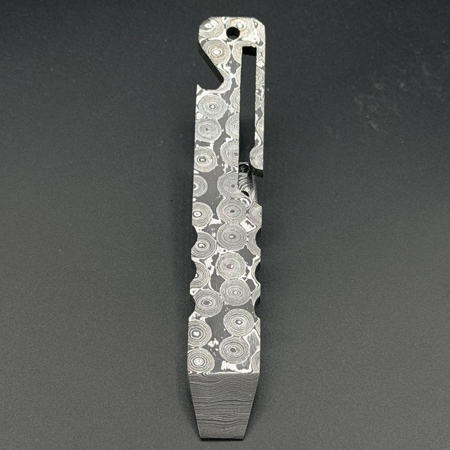Damascus Steel EDC Prybar, Camping Ti Multi-tool,