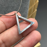 Vintage Titanium Geometric Triangle Pendant Necklace