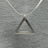Vintage Titanium Geometric Triangle Pendant Necklace