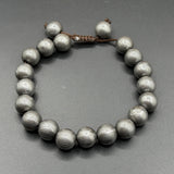 Viking Damascus Steel Beaded Bracelet – Adjustable, Handcrafted
