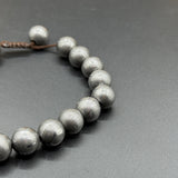 Viking Damascus Steel Beaded Bracelet – Adjustable, Handcrafted