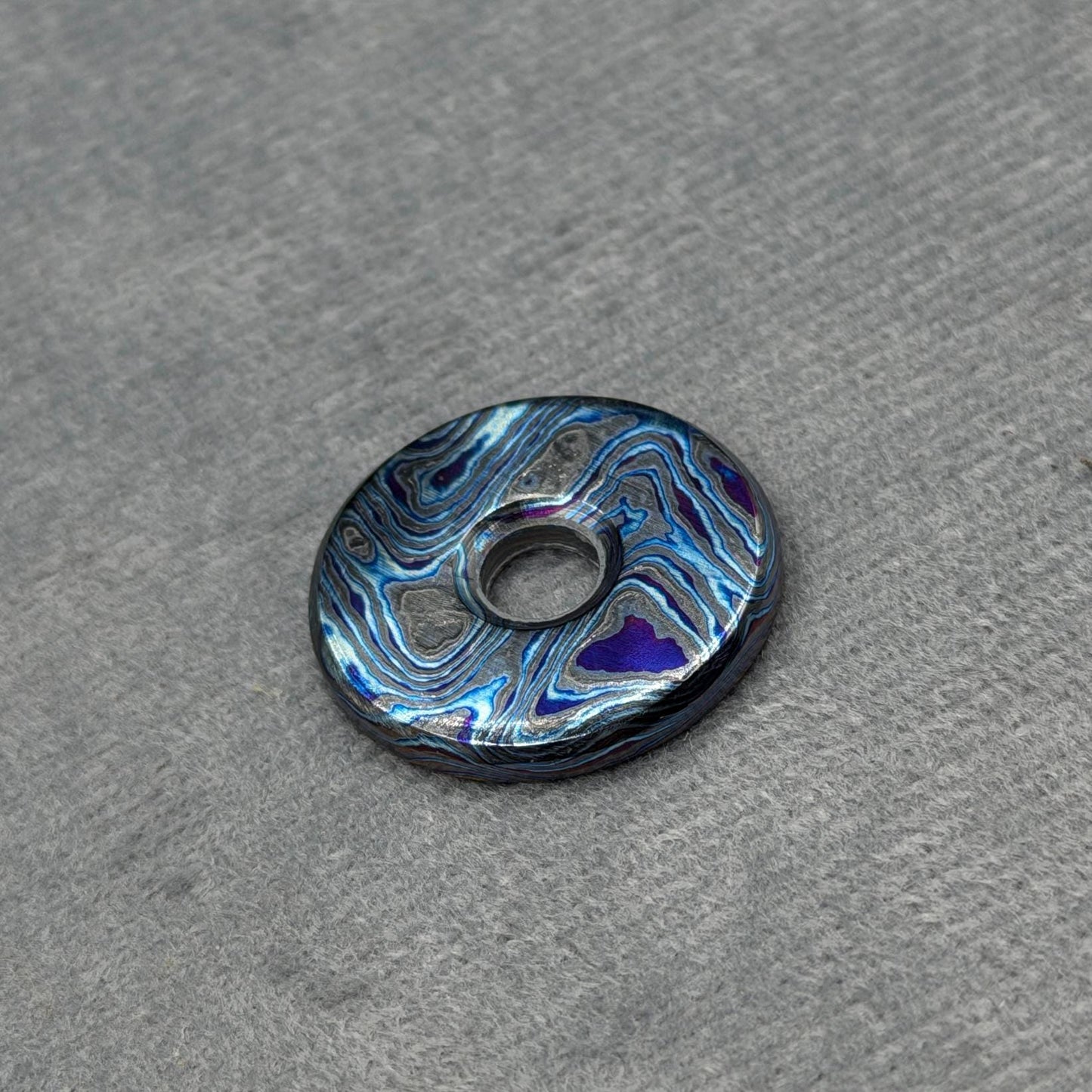 Zircuti Black Timascus Lanyard bead Paracord bead Zipper Pull Birthday Gift Idea