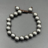 Viking Damascus Steel Beaded Bracelet – Adjustable, Handcrafted