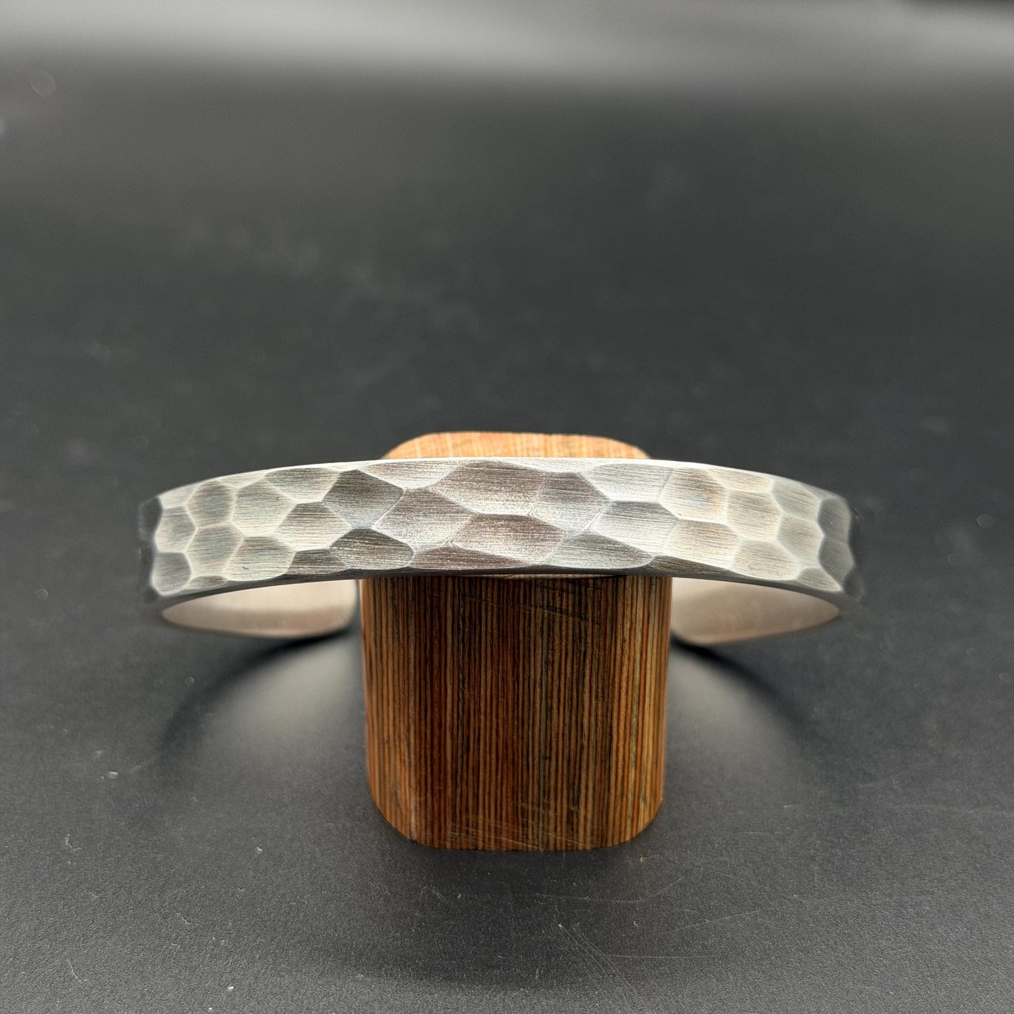 Hand Forged Steel hammered Design Cuff Bracelet: Viking Style