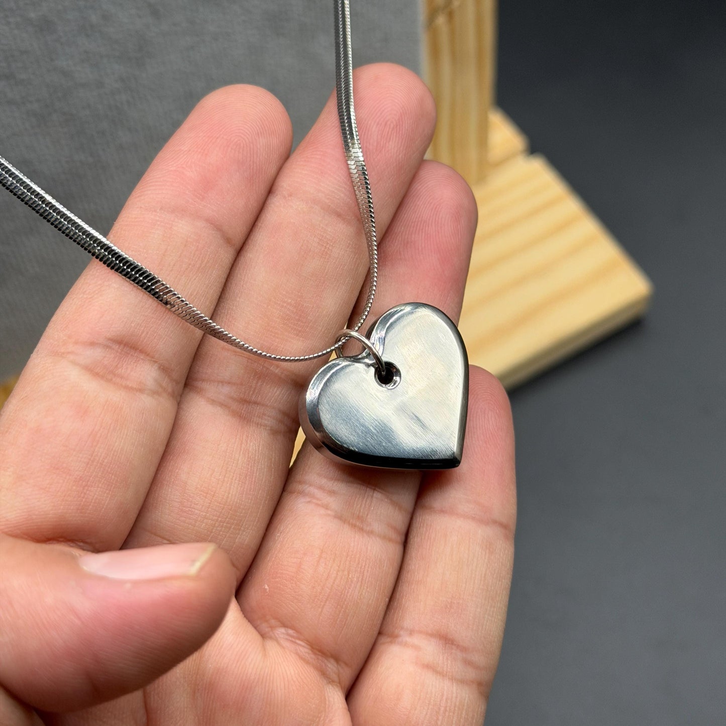 Titanium Heart Pendant for Women | Rainbow Anodized | Personalized Jewelry Gift