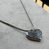 Titanium Heart Pendant for Women | Rainbow Anodized | Personalized Jewelry Gift