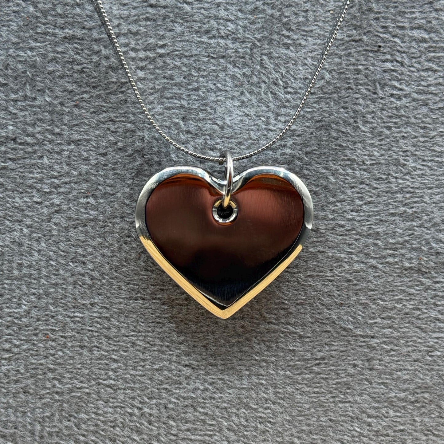 Titanium Heart Pendant for Women | Rainbow Anodized | Personalized Jewelry Gift
