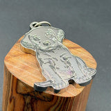 Personalized Titanium Dog Tag Pendant: 3D Dog Silhouette, Custom Pet ID
